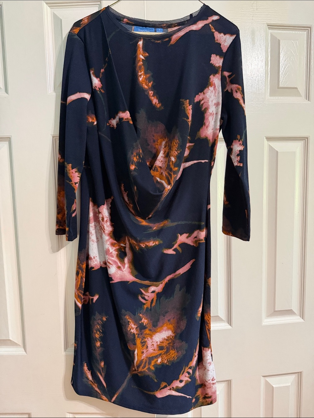Navy Floral-Print Sheath Dress - Women